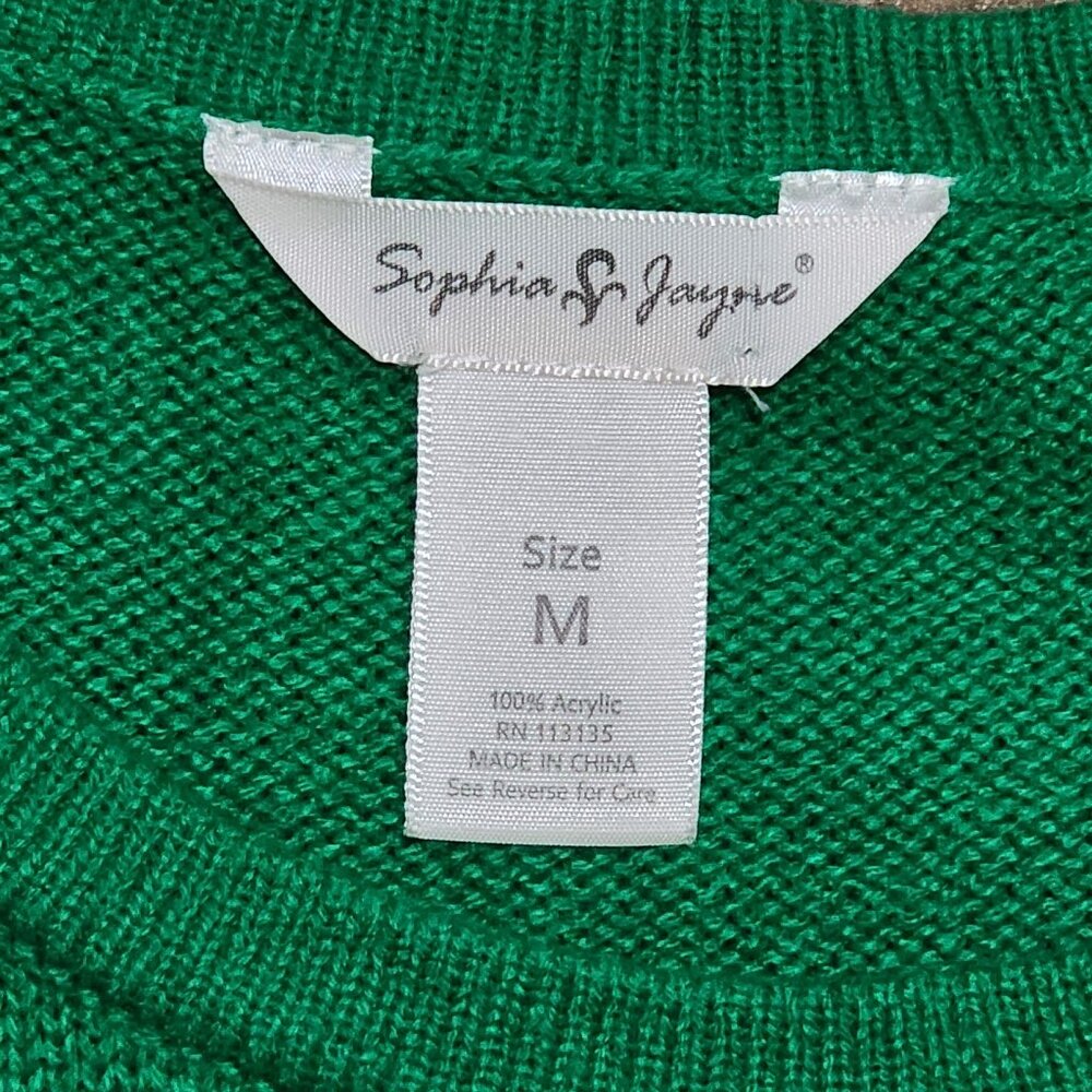 Green Knitted Owl Ugly Sweater Sz Med - Picture 5 of 9